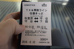 TX&常総ライン切符