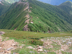 中腹より登山道