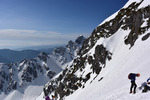 北穂高岳登山中